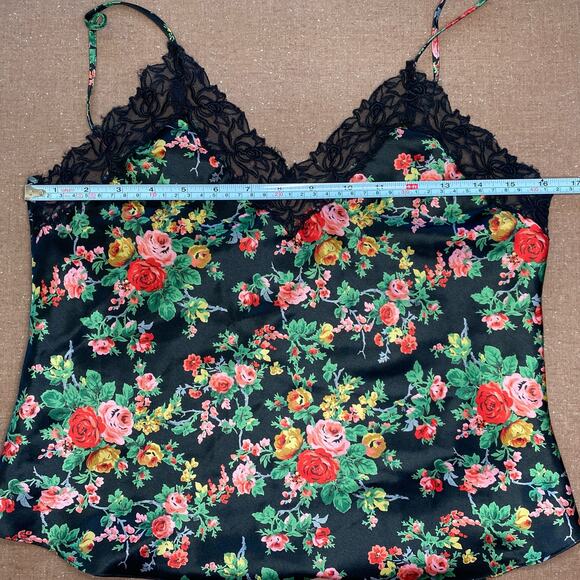 Victoria's Secret Gold Label VTG spagghetti Strap Cropped Cami floral Small - Picture 5 of 10